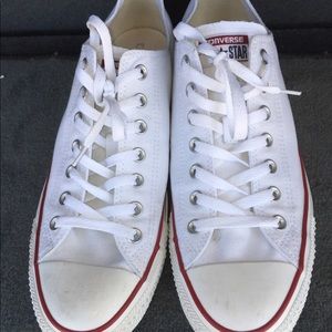 Converse Low Top Shoes Red White Blue Mens 11